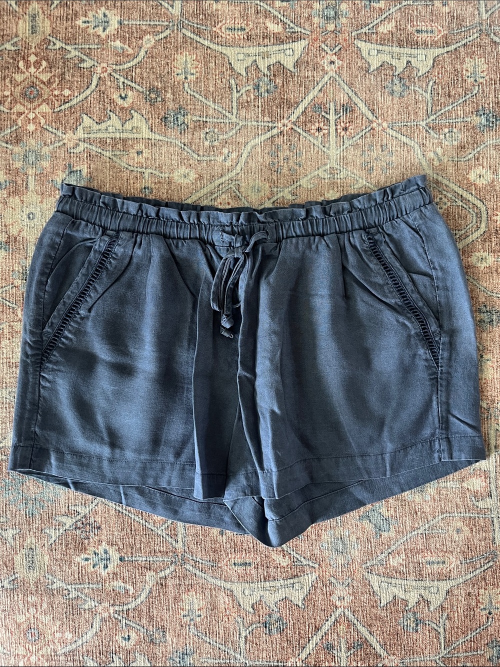 cloth & stone Navy Drawstring Shorts